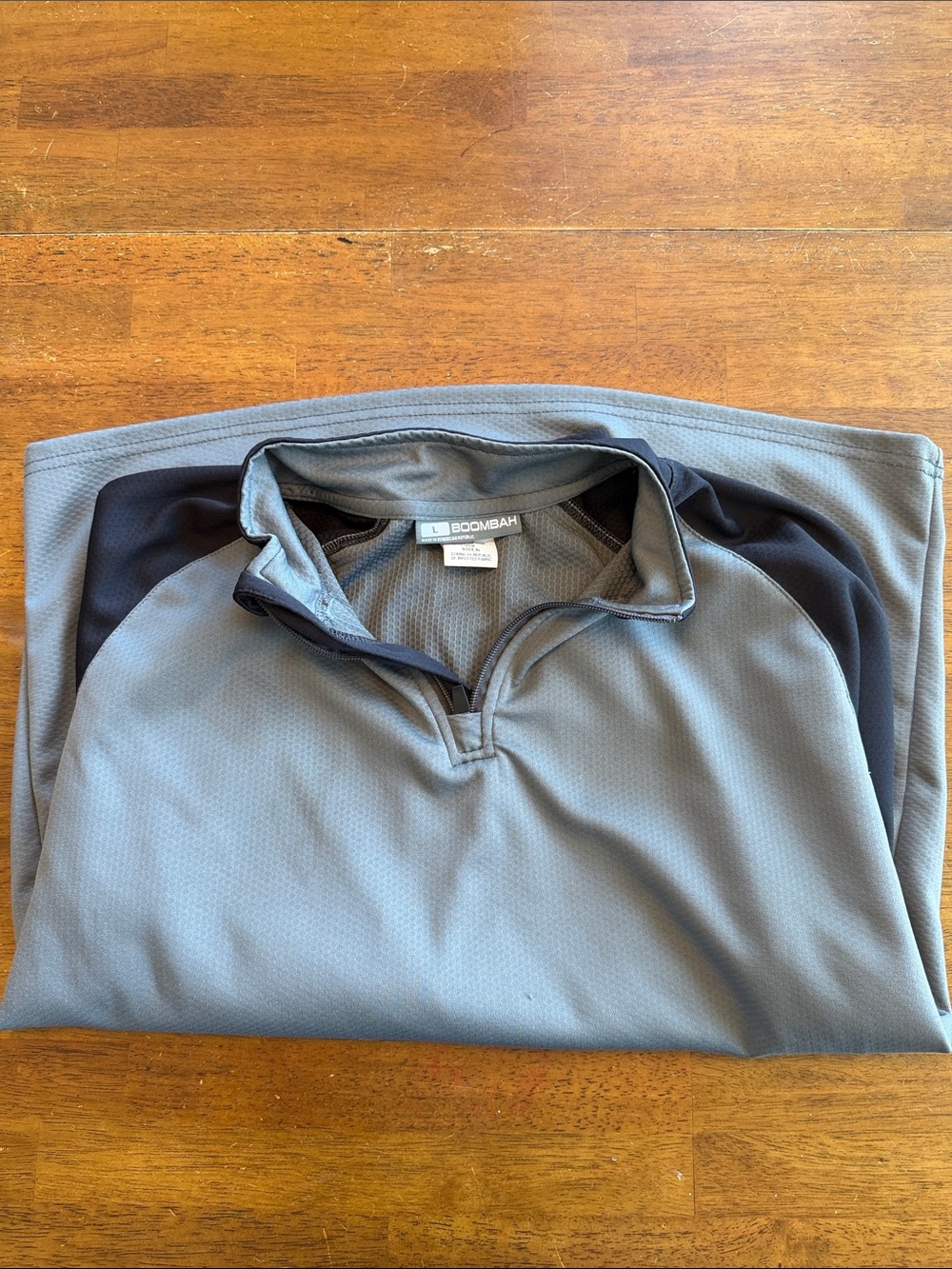 Boombah Men’s Gray Quarter-Zip long-Sleeve Performance Shirt